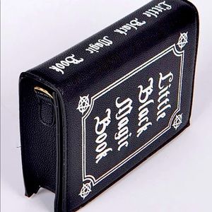 Little black magic book of spells chain crossbody purse.NWT.